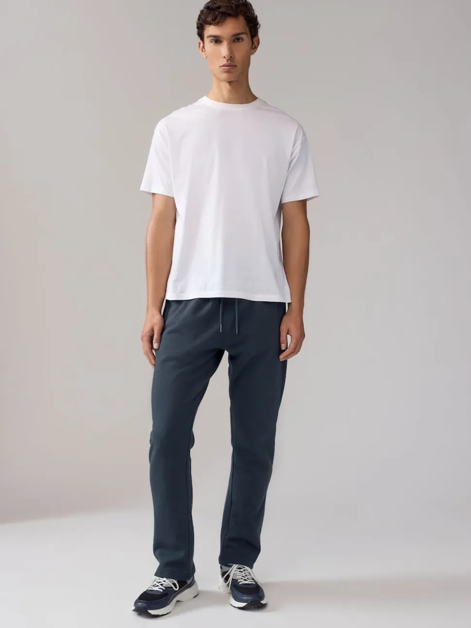 Black/Navy Blue Open Brushback Heavyweight Open 2 Pack Joggers