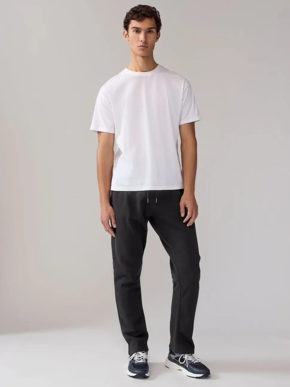 Black/Navy Blue Open Brushback Heavyweight Open 2 Pack Joggers