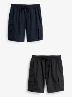 Black/Navy Blue Utility Swim Shorts 2 Pack