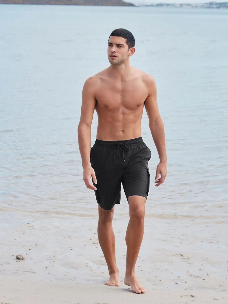 Black/Navy Blue Utility Swim Shorts 2 Pack
