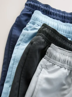 Black/Navy Blue/Light Blue/Grey Essential Swim Shorts 4 Pack