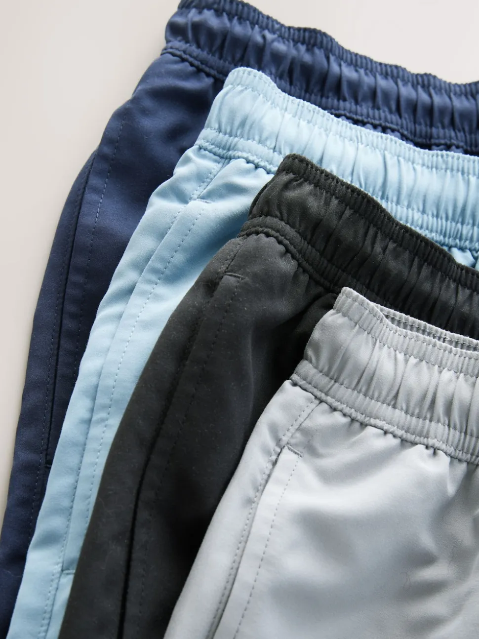 Black/Navy Blue/Light Blue/Grey Essential Swim Shorts 4 Pack
