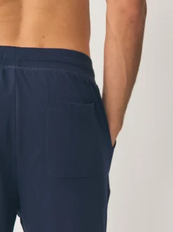 Black/Navy Cuffed Loopback Soft Touch 2 Pack Open Joggers
