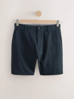 Black/Navy/Charcoal Straight Fit Stretch Chinos Shorts 3 Pack