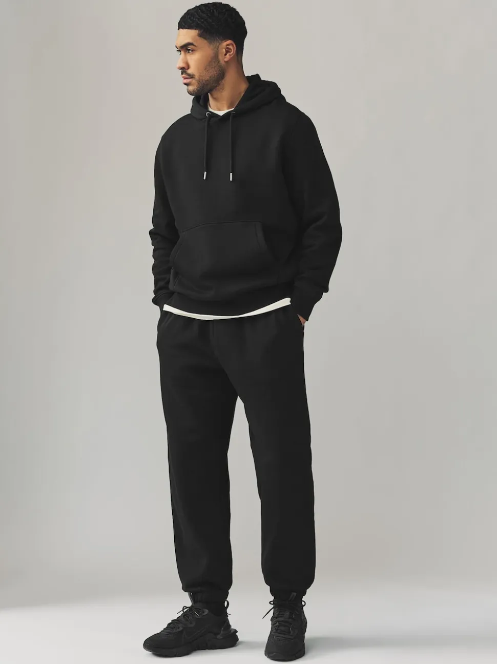 Black/Navy/Grey Marl Jersey Hoodies 3 Pack