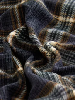 Black/Neutral Check Motionflex Corded Cosy Cuffed Pyjama Bottoms