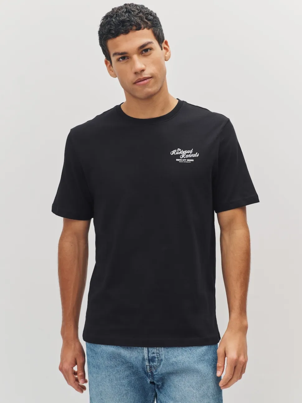Black/Neutral/Green Regular Fit Graphic Print T-Shirts 3 Pack