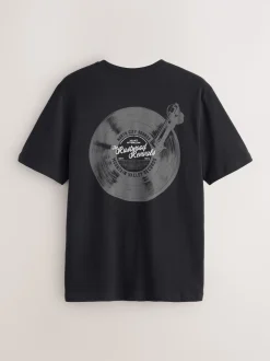 Black/Neutral/Green Regular Fit Graphic Print T-Shirts 3 Pack