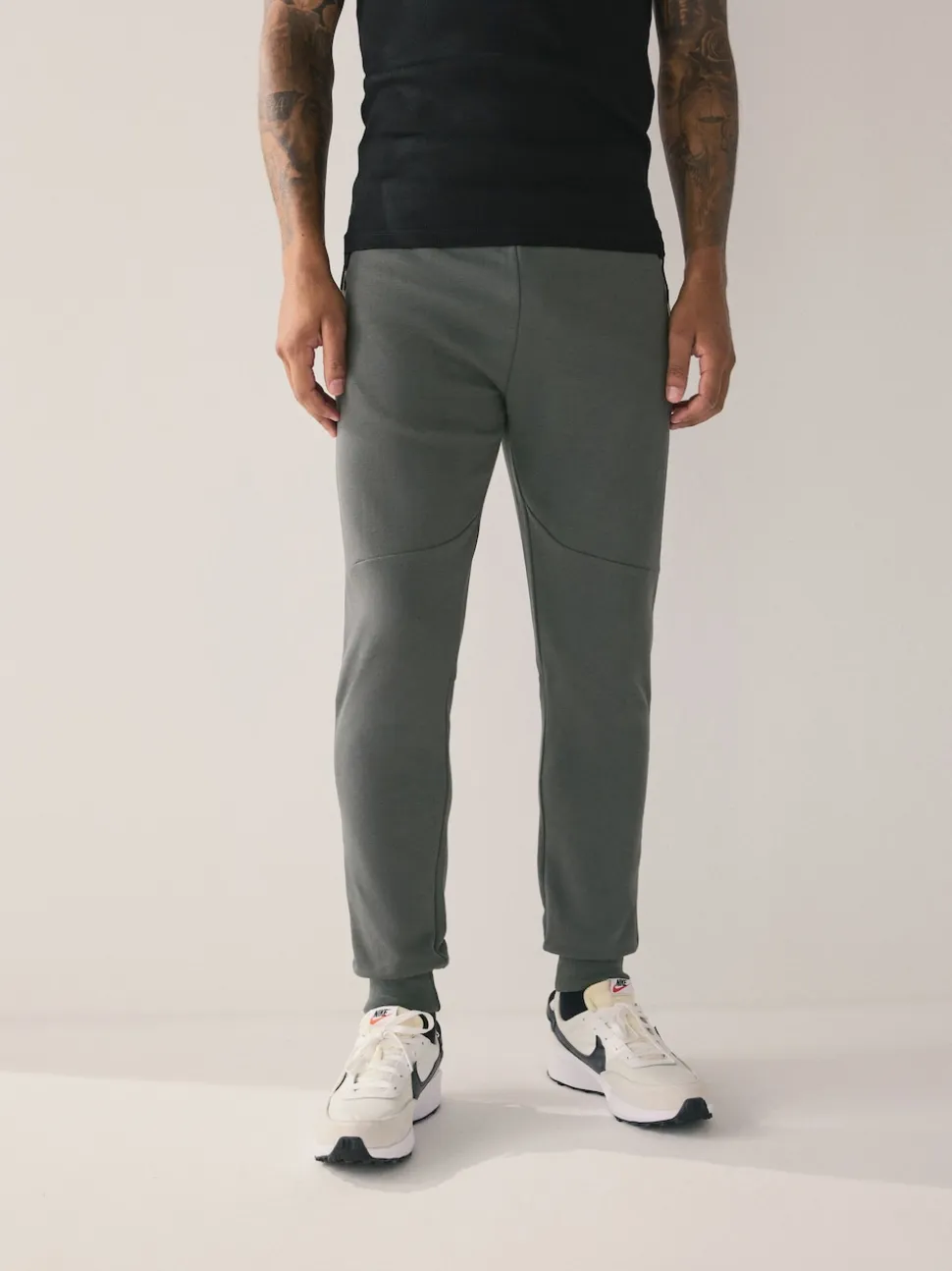Black/Slate Grey Interlock Soft Touch 2 Pack Cuffed Joggers