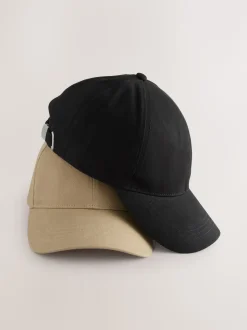 Black/Tan Caps 2 Pack