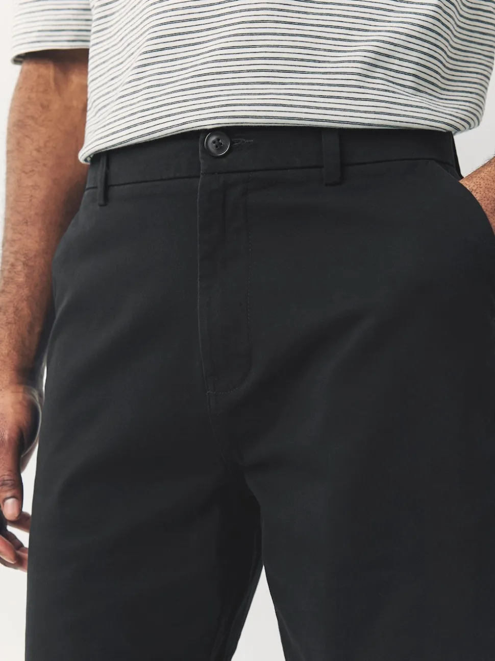 Black/Vintage Blue/ White/ Mushroom Straight Fit Stretch Chino Shorts 4 Pack