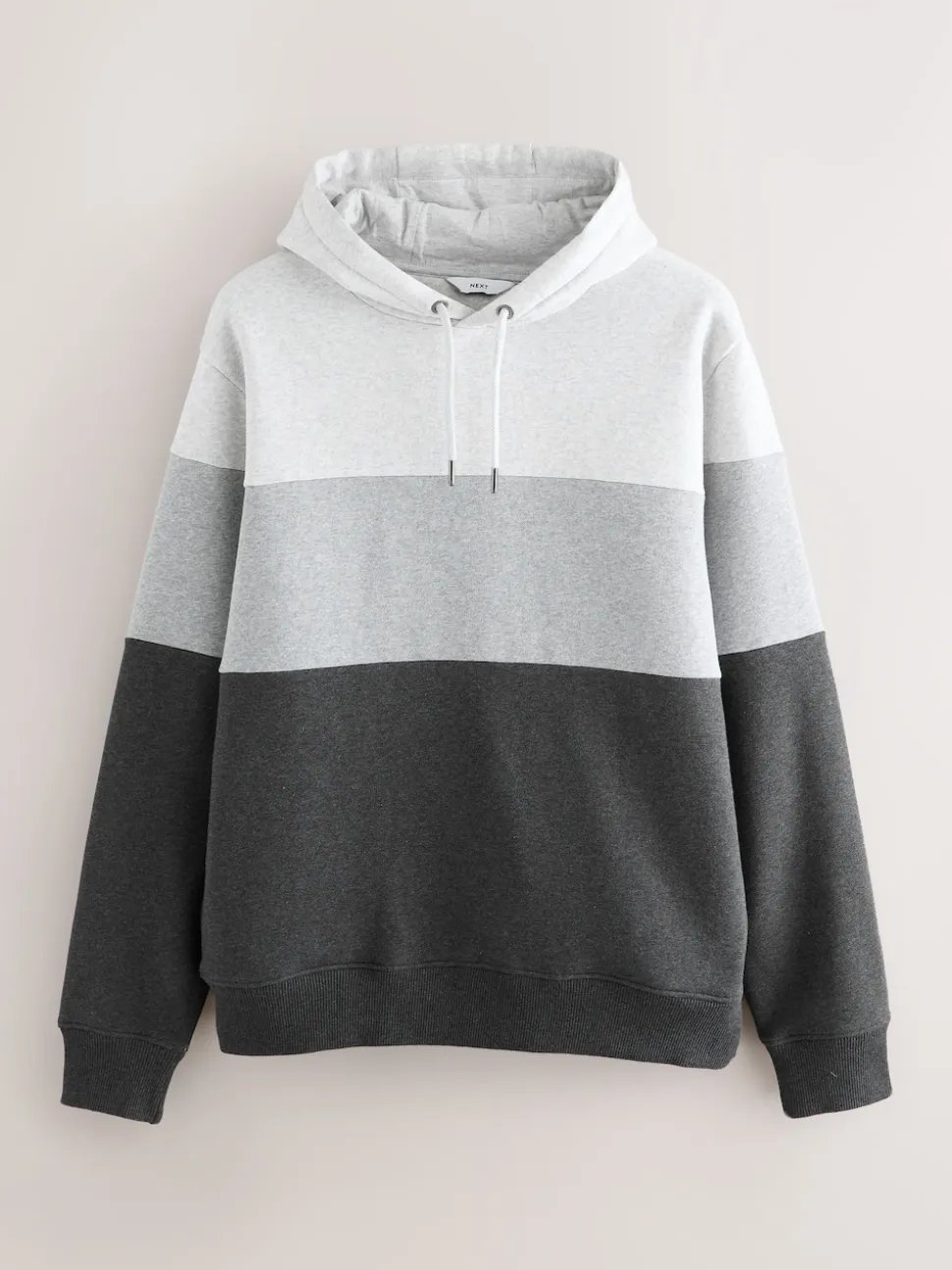 Black/White Overhead Hoodie Colour Blocking Sweatshirt