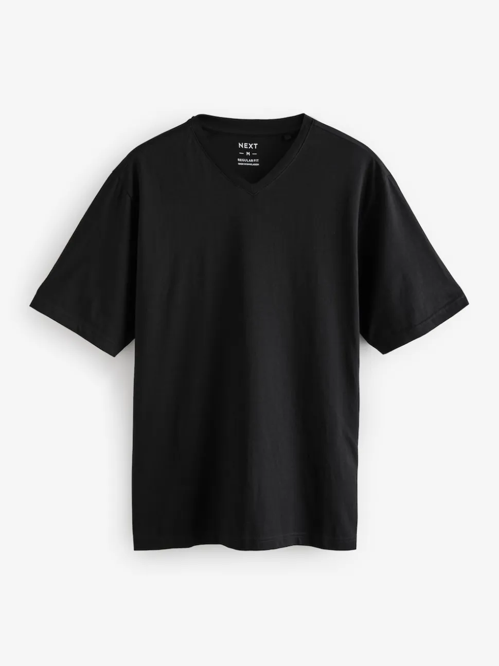 Black/White/Blue/Grey Essential V-Neck 100% Cotton T-Shirts 6 Pack