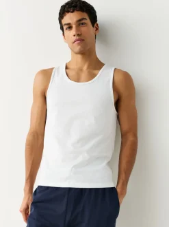 Black/White/Grey Marl/Navy Blue 100% Cotton Layering Vests 5 Pack