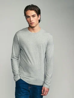 Black/White/Grey/Blue Slim Fit Regular Fit Long Sleeve 100% Cotton T-Shirts 5 Pack