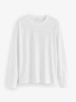 Black/White/Grey/Blue Slim Fit Regular Fit Long Sleeve 100% Cotton T-Shirts 5 Pack