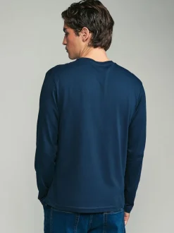 Black/White/Grey/Blue Slim Fit Regular Fit Long Sleeve 100% Cotton T-Shirts 5 Pack