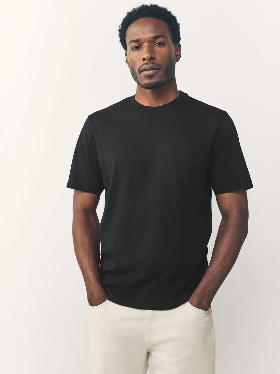 Black/White/Grey/Slate Grey/Stone/Brown Regular Fit Essential Cotton T-Shirts 6 Pack