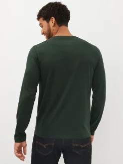 Black/White/Navy Blue/Green/Burgundy Red Regular Fit Regular Fit Long Sleeve 100% Cotton T-Shirts 5 Pack