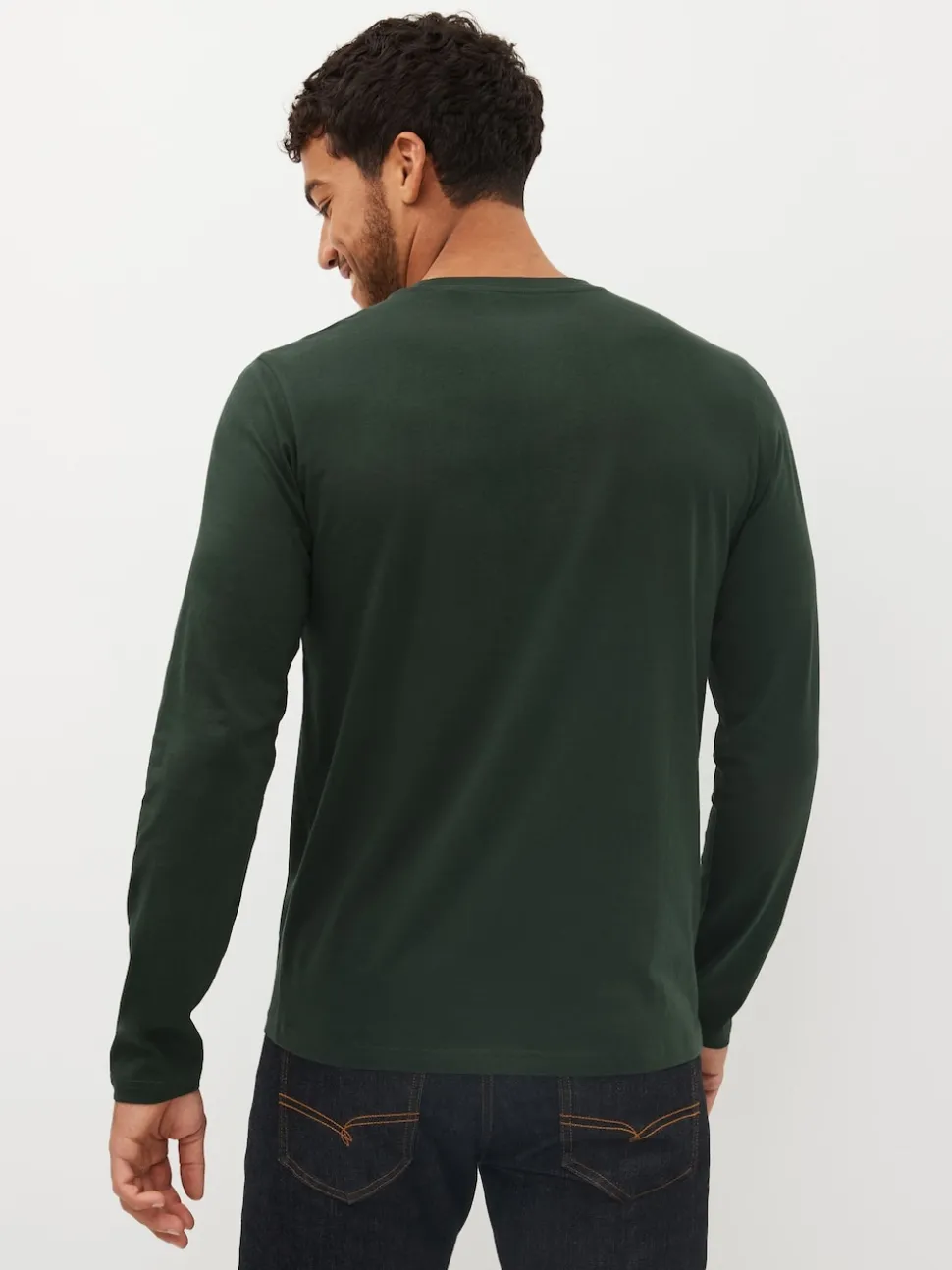 Black/White/Navy Blue/Green/Burgundy Red Regular Fit Regular Fit Long Sleeve 100% Cotton T-Shirts 5 Pack