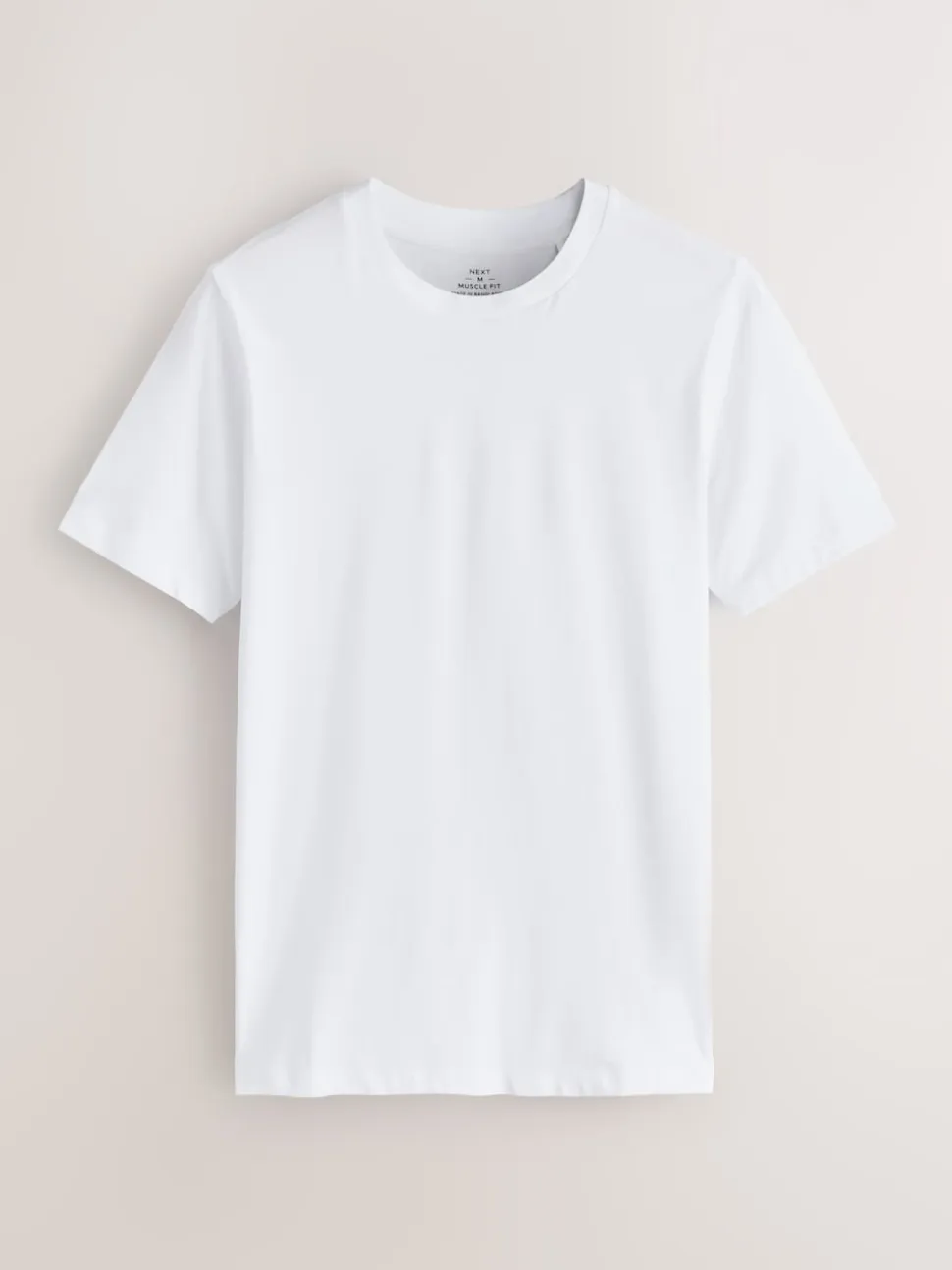 Black/White/Navy/Grey Muscle Fit Essential Cotton T-Shirts 6 Pack