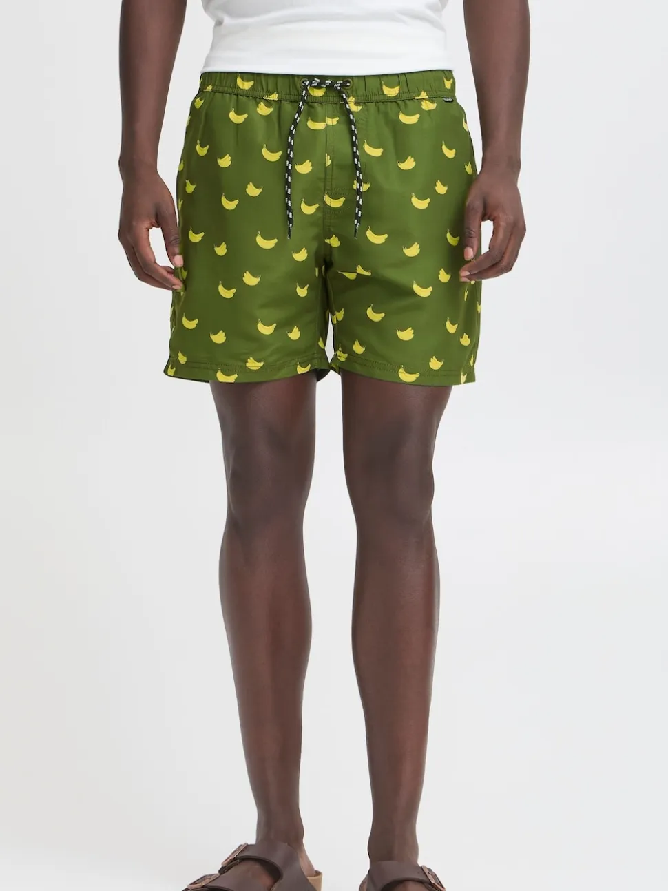 Blend Green Soft Banana Print Swim Shorts