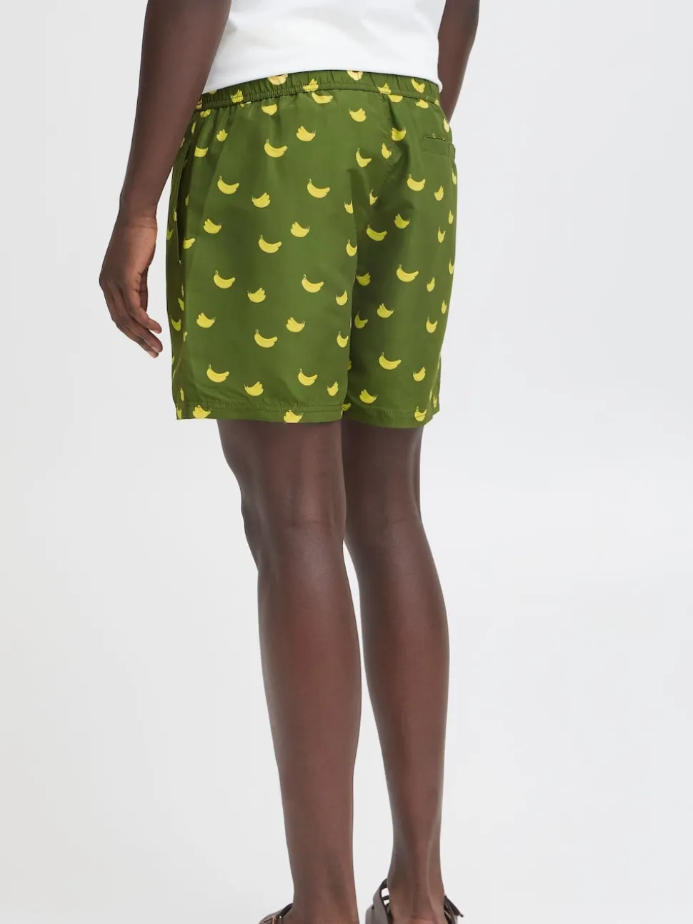 Blend Green Soft Banana Print Swim Shorts