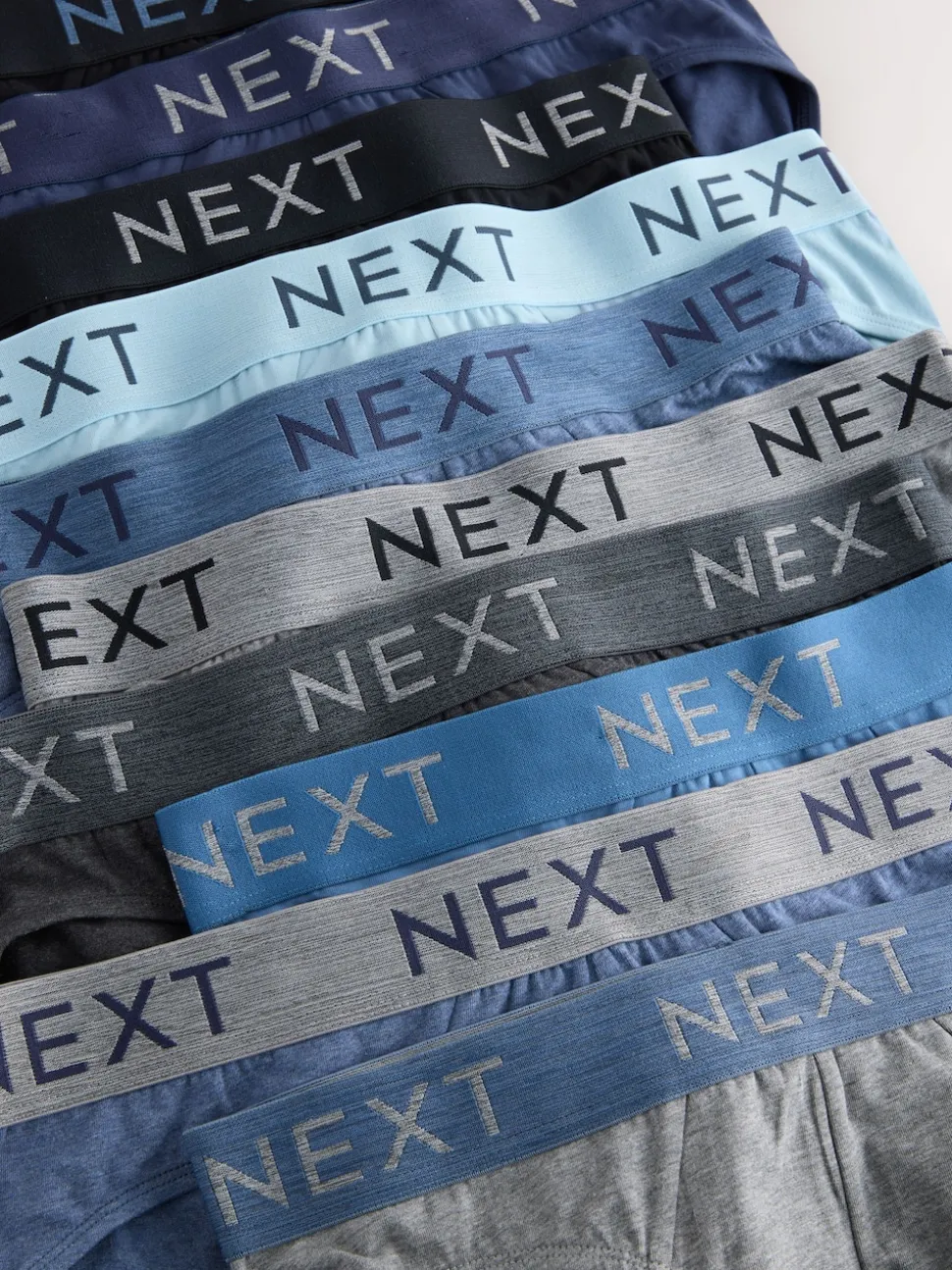 Blue / Grey Marl 10 pack Cotton Rich Briefs