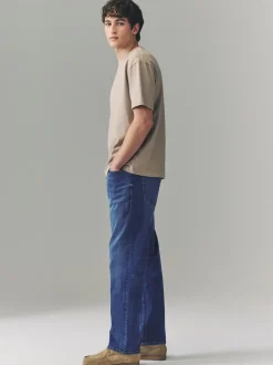 Blue Authentic Single Straight Fit Classic Stretch Jeans