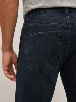 Blue Black Single Straight Fit Classic Stretch Jeans