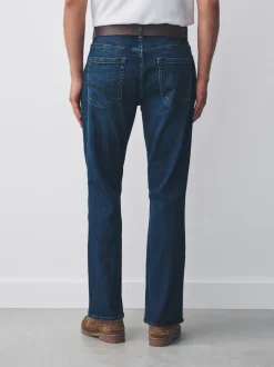 Blue Bootcut Signature Belted Jeans