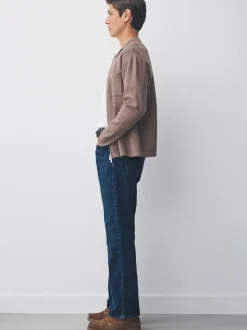 Blue Bootcut Signature Belted Jeans