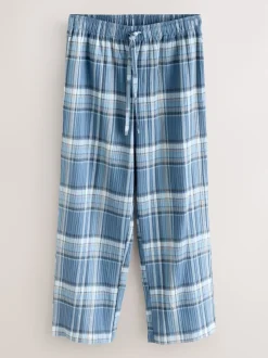 Blue Check Short Sleeve Pyjamas Set