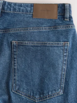 Blue Classic Vintage Barrel Fit Vintage Wash Denim Jeans
