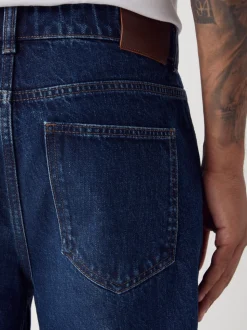 Blue Classic Vintage Relaxed Fit Vintage Wash Denim Jeans