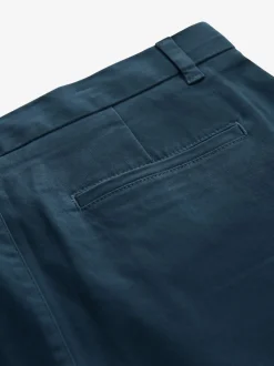Blue Dark Slim Fit Stretch Chinos Trousers