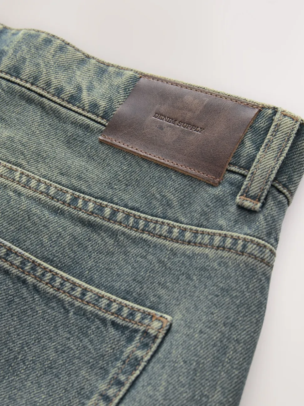 Blue Dark Tint Relaxed Fit Vintage Wash Denim Jeans