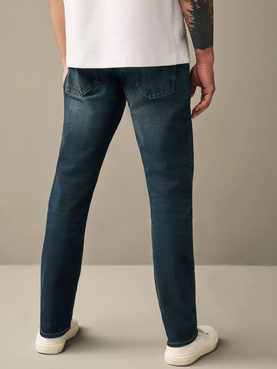 Blue Deep Slim Fit Authentic Stretch Denim Jeans