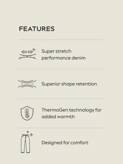 Blue Denim - ThermoGen Straight Fit Motionflex Jeans