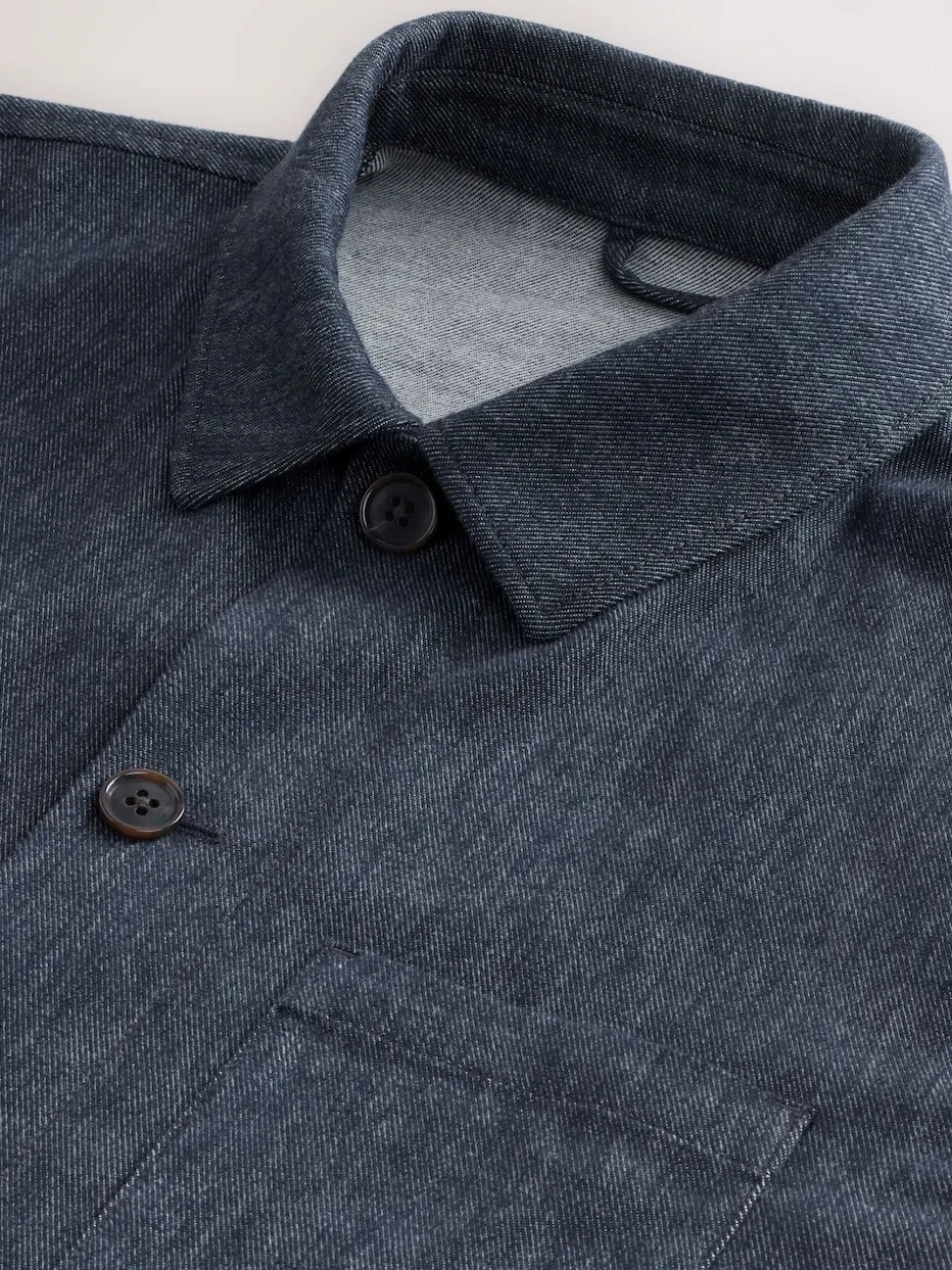 Blue Denim Look Suit Shacket