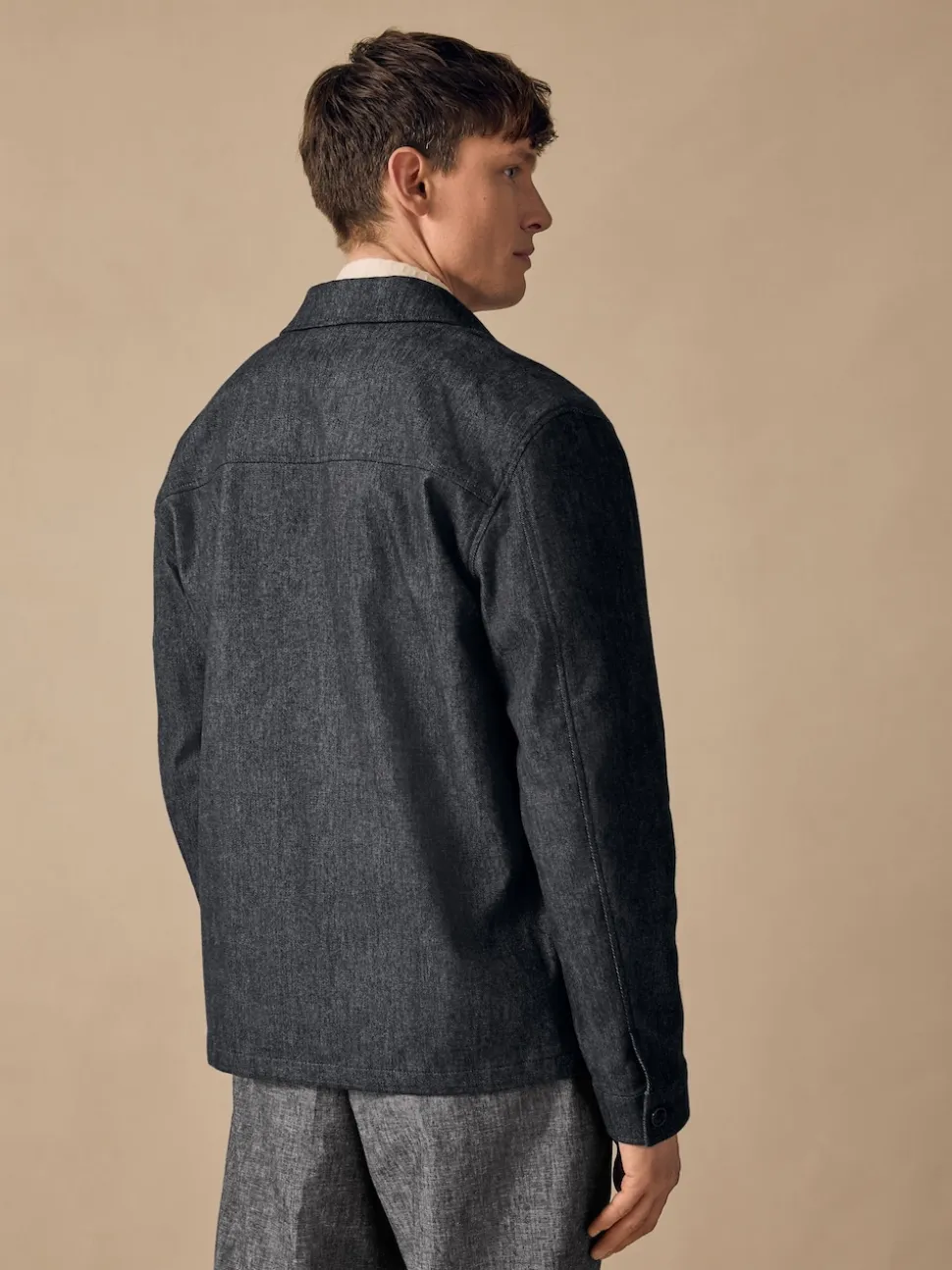 Blue Denim Look Suit Shacket