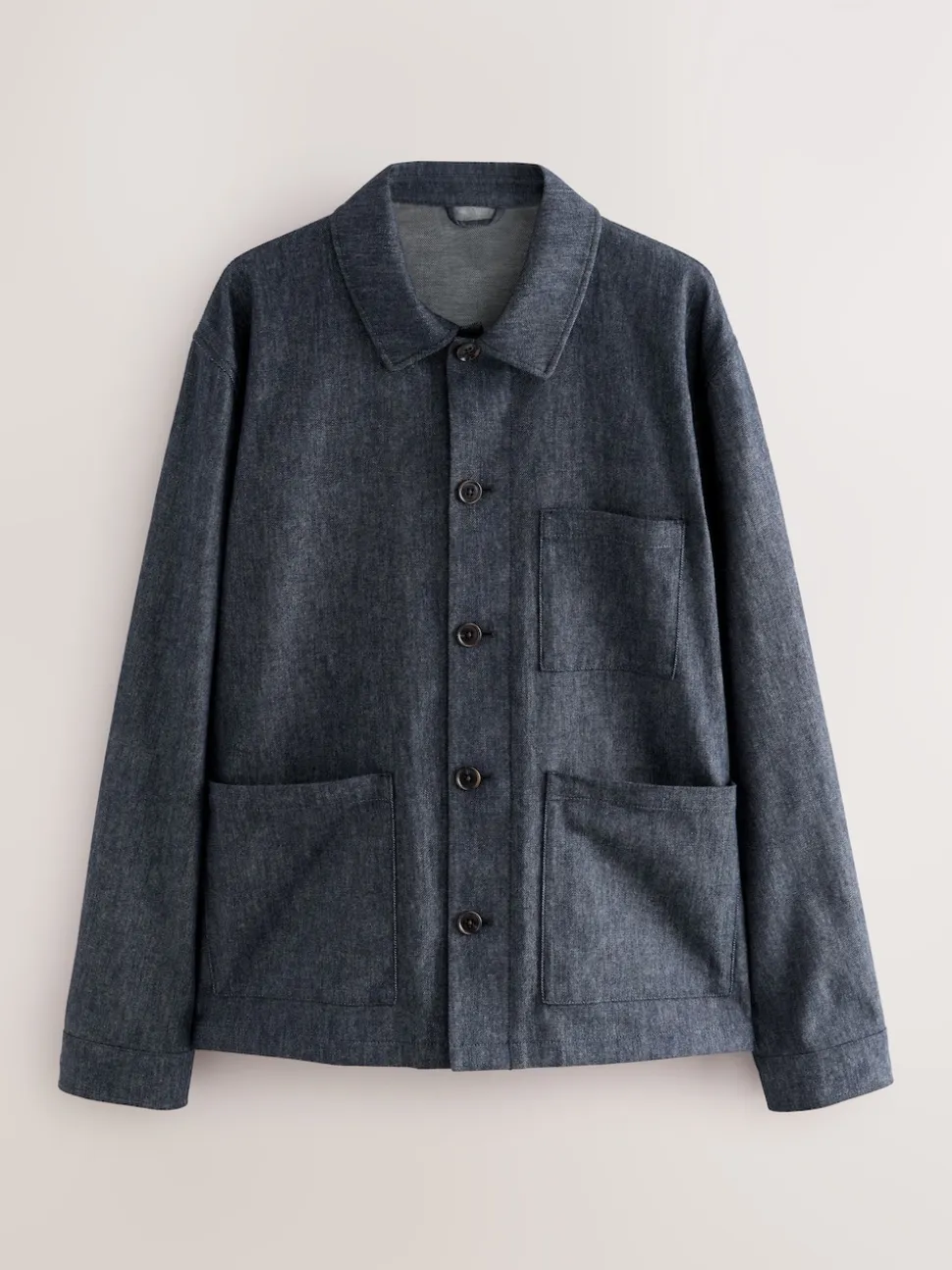 Blue Denim Look Suit Shacket