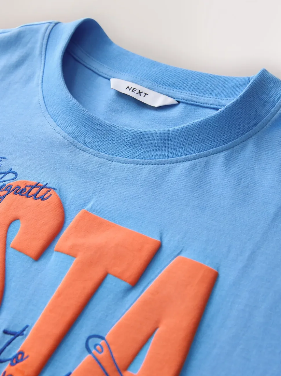 Blue Graphic Short Sleeve Jersey Pyjamas Set