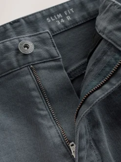 Blue Grey Mid Single Slim Fit Classic Stretch Jeans