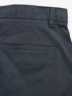 Blue Grey Mid Slim Fit Stretch Chinos Trousers