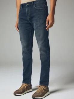 Blue Grey Vintage Slim Fit Comfort Stretch Jeans