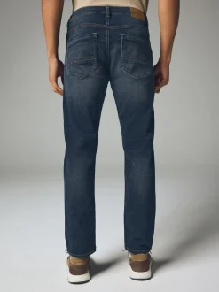 Blue Grey Vintage Slim Fit Comfort Stretch Jeans