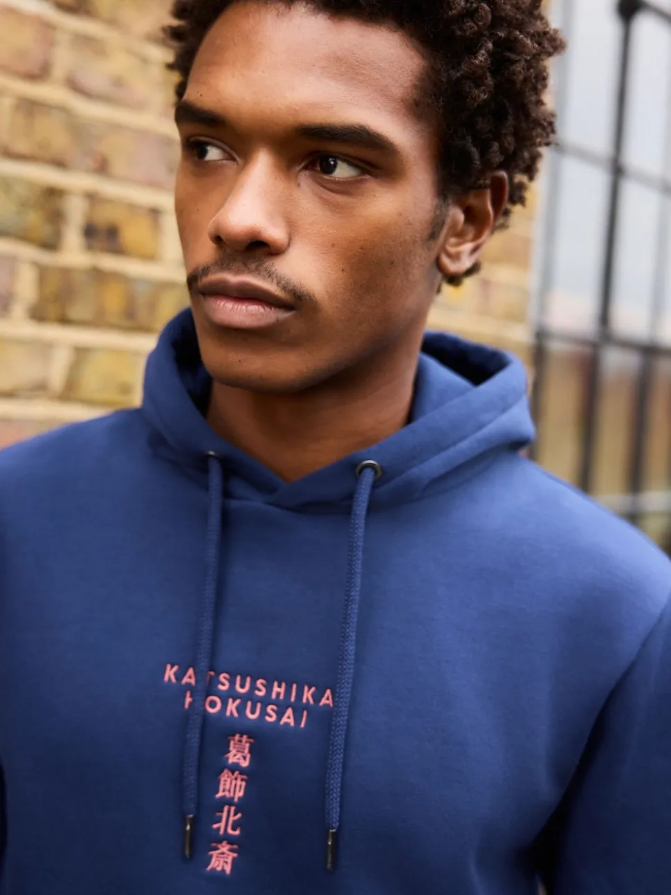 Blue Hokusai Licence Graphic Crew Neck Sweatshirt