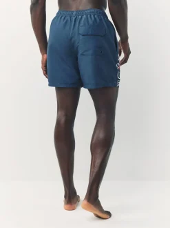 Blue Hokusai License Printed Swim Shorts