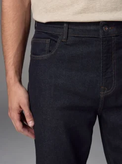 Blue Indigo Rinse Regular Tapered Fit Classic Stretch Jeans